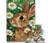 Rompecabezas de Daisy Bunny para Adolescentes, 1000 Piezas, Juguete Educativo Intelectual descompresor, Regalo de cumpleaños, decoración de Pared, 50x75cm