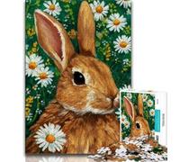 Rompecabezas de Daisy Bunny para Adultos, 1000 Piezas, Juego Familiar para aliviar el estrés, desafío difícil, Regalo de Amigo Secreto, 50x75cm