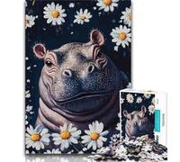 Rompecabezas de Daisy e Hippo para Adultos, 1000 Piezas, Juego Familiar para aliviar el estrés, desafío difícil, Regalo de Amigo Secreto, 38x26cm