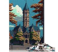 Rompecabezas de Darmstadt Pixel Art, Rompecabezas Rectangular de Papel para Adultos y Adolescentes, 1000 Piezas (75 x 50 cm)
