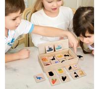 Rompecabezas de de madera, juego de juego para niños, Rompecabezas de de madera Shadow Matching, Desarrollo cognitivo Actividad de pensamiento lógico, Ayuda de reconocimiento de frutas para niñas de n