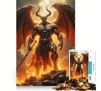 Rompecabezas de Demonio musculoso con alas y Espada para Adolescentes, 1000 Piezas, Juguete Mental, diversión, Corte Premium, Regalo Original (38x26cm)
