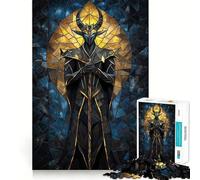 Rompecabezas de Demonios de vidrieras para Adultos, 1000 Piezas, Think Smart Toy, vínculo Familiar, Corte preciso, Regalo de Temporada 38x52cm