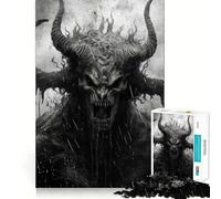 Rompecabezas de Demonios satánicos para Adolescentes, 1000 Piezas Fortalece la Memoria Pasatiempo Tranquilo Borde de Calidad Regalo Festivo (50x75cm)