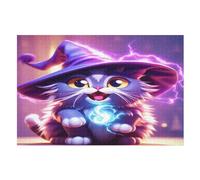 Rompecabezas de deportes de gato de halloween 1000 piezas para adultos y niños rompecabezas juegos educativos, juego familiar divertido hormiga (75×50cm)
