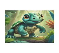 Rompecabezas de deportes de tortuga linda 1000 piezas para adultos y niños rompecabezas juegos educativos, juego familiar divertido hormiga (75×50cm)
