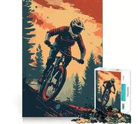 Rompecabezas de Descenso en Bicicleta de montaña para Adolescentes, 1000 Piezas, Juguete de lógica Fina, Suave, Relajante, Bordes limpios, Regalo Premium (50x75cm)
