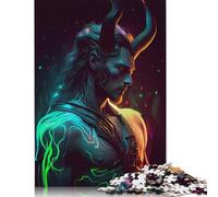 Rompecabezas de descompresión del Dios del embaucador nórdico, 1000 Piezas (26 x 38 cm) de cartón 100% Reciclado para Adultos y Adolescentes. Regalos para el Día del Padre.