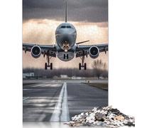 Rompecabezas de despegue de avión Comercial. Juegos creativos. Rompecabezas de cartón 100% Reciclado Adultos. 1000 Piezas (75 x 50 cm).