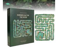 Rompecabezas de día de verano en el río, rompecabezas de piezas de borde, volteos tradicionales: 438 de 501 piezas de rompecabezas son rompecabezas de borde, cada pieza es un desafío, desafío de