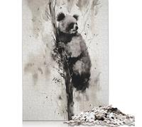 Rompecabezas de Dibujo de Koala en Tinta, Tablero Rectangular de cartón 100% Reciclado, Ideal para Adultos y niños, 1000 Piezas (75 x 50 cm)