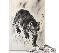 Rompecabezas de Dibujo de Tinta Jaguar, Premium, 100% Reciclado, Rectangular, para niños y niñas, 1000 Piezas (75 x 50 cm)