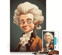 Rompecabezas de Dibujos Animados de Amadeus Mozart para Adolescentes,1000 Piezas,Juego para desarrollar la Mente,Cortado con láser para un Tiempo de relajación Ejercicios mentales en casa