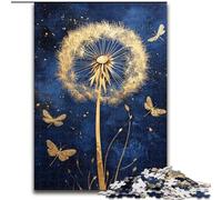 Rompecabezas de Diente de león con libélulas para Adolescentes 1000 Piezas, Ideal para Reducir el estrés, con Papá Noel para niños de 14 años (26x38cm)