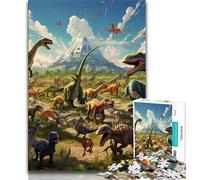 Rompecabezas de Dinosaur World de 1000 Piezas para Adultos, Ideal para Pasar el rato en casa Cada Pieza es única Un Juego desafiante y Divertido para Toda la Familia (38x26cm)