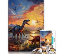 Rompecabezas de Dinosaur World de 1000 Piezas para Adultos y Adolescentes, Juego Familiar para aliviar el estrés, desafío difícil, colección de Artistas, Bellas Artes (50x75cm)