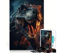 Rompecabezas de Dinosaurio Enojado para Adultos,1000 Piezas,Juego de Memoria,Ajuste Firme,Montaje Seguro,Juego de construcción de Conexiones significativas (50x75cm)