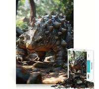 Rompecabezas de Dinosaurio monstruoso con Pinchos en el Bosque para Adolescentes, 1000 Piezas, Juguete para desarrollar la Mente, diseño Sencillo y Divertido, Regalo Memorable 38x52cm