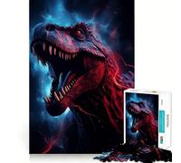 Rompecabezas de Dinosaurio T-Rex de 1000 Piezas para Adolescentes Mejora la Memoria Divertido y Relajante Bordes precisos Regalo Original 50x75cm
