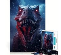 Rompecabezas de Dinosaurio T-Rex de 1000 Piezas para Adultos, Juguete Mental Relajante, Divertido, de Corte Premium, Regalo de cumpleaños 38x52cm