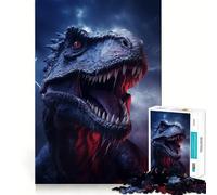 Rompecabezas de Dinosaurio T-Rex para Adolescentes, 1000 Piezas, para estimular la Memoria, Relajarse, Bordes precisos, Regalo increíble 50x75cm