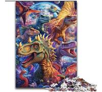 Rompecabezas de Dinosaurio tiranosaurio para Adultos, 1000 Piezas, Apto para Mayores de 14 años Ideas de Regalos para Mejorar la Memoria 26x38cm