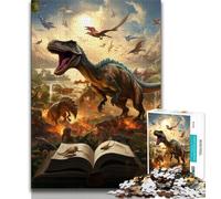 Rompecabezas de Dinosaurios de 1000 Piezas para Adolescentes, Juegos educativos, decoración del hogar, Regalo Ideal para Toda la Familia (50x75cm)
