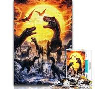 Rompecabezas de Dinosaurios de 1000 Piezas para Adultos, Regalo, desafío de Inteligencia Cerebral, Juguetes adictivos para decoración del hogar (38x26cm)