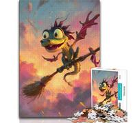 Rompecabezas de Dinosaurios Magos de 1000 Piezas para Adultos, desafiantes, Divertidos y Divertidos Decoración hogar, 38x26cm