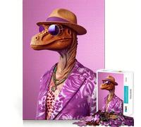 Rompecabezas de Dinosaurios morados para Adultos, 1000 Piezas, Recall Upgrade, Peaceful Time, Tight Cut, Santa Wish List (38x26cm)