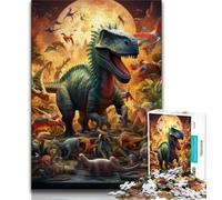 Rompecabezas de Dinosaurios para Adolescentes, 1000 Piezas, Juegos educativos, decoración del hogar, Ideal para Decorar el Escritorio (50x75cm)