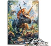 Rompecabezas de Dinosaurios para Adolescentes de 1000 Piezas, 1000 Piezas para Adultos, para fomentar el Amor en Pareja a Partir de 14 años (75x50cm)