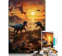 Rompecabezas de Dinosaurios para Adultos de 1000 Piezas Ideal para Todos los públicos Ideal para Mujeres y Hombres 26x38cm