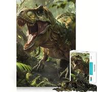 Rompecabezas de Dinosaurios prehistóricos para Adultos, 1000 Piezas, Juguete para ejercitar la Mente, Pieza de colección de Arte de Corte nítido 38x26cm