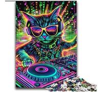 Rompecabezas de DJ Cat de 2000 Piezas para Adolescentes Difícil de completar, Pero Divertido y Divertido Regalo de cumpleaños, Regalo, decoración de Pared (70x100cm)