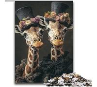 Rompecabezas de Dos Jirafas para Adolescentes, 2000 Piezas, Juego Educativo, decoración del hogar, Ideal para Escritorio (70x100cm)