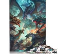 Rompecabezas de Dragon Battle Royale de 1000 Piezas para Adolescentes y Adultos, 1000 Piezas (75 x 50 cm)