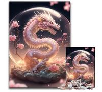 Rompecabezas de dragón Chino de Cristal para Adultos 1000 Piezas desafiante Rompecabezas para armar Ideal para Jugar en Familia o como Regalo Decorativo 1000 Piezas (75 x 50 cm)