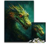 Rompecabezas de dragón Chino Malvado para Adultos 1000 Piezas (75 x 50 cm)