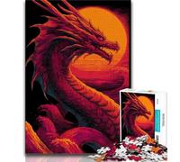 Rompecabezas de dragón de fantasía de 1000 Piezas para Adultos, Regalo, desafío de Inteligencia Cerebral, Juguetes adictivos para decoración del hogar (50x75cm)