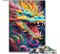 Rompecabezas de dragón Feliz para Adultos y Adolescentes, 1000 Piezas, Juego desafiante, Juguetes, decoración de Pared, cumpleaños y Navidad (26x38cm)