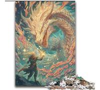 Rompecabezas de Dragón Misterioso de 2000 Piezas para Adolescentes, Juego Educativo, decoración del hogar, Regalo de cumpleaños, Arte Mural (70x100cm)
