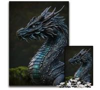 Rompecabezas de dragón opalescente de 1000 Piezas para Adultos Rompecabezas Imposible para Adultos navideño y decoración del hogar 1000 Piezas (75 x 50 cm)