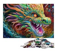 Rompecabezas de dragón psicodélico de 1000 Piezas para Adultos, desafiante Juego para Adultos, Actividad interactiva Familiar, 26x38cm/10,23x14,96 Pulgadas