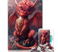 Rompecabezas de dragón Rojo para Adultos, 1000 Piezas, Ideal para Adolescentes, Regalos, Juguetes educativos, Alivio del estrés, Mejora el Amor en Pareja, 50x75cm