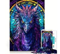 Rompecabezas de dragón Seraphon Morado para Adultos, 1000 Piezas, para Fortalecer la Memoria, Actividad para el hogar, Bordes limpios, Regalo Festivo (50x75cm)