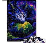 Rompecabezas de Dragón y Tierra para Adultos y Adolescentes, 1000 Piezas, Juguetes educativos, Juegos Familiares con póster a Juego y Hoja de Trivia (26x38cm)