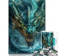Rompecabezas de Dragones misteriosos para Adolescentes Desafiantes, Divertidos y Divertidos, con póster y Hoja de Trivia a Juego 50x75cm