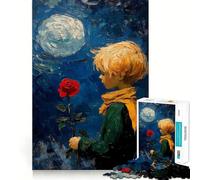 Rompecabezas de El Principito con Rosa para Adolescentes, 1000 Piezas, para Mejorar la Memoria, el Entretenimiento en casa, Bordes precisos, 38x26cm