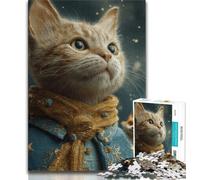 Rompecabezas de El Principito Gato de 1000 Piezas para Adolescentes, un Juego desafiante y Familiar con Piezas aleatorias Que se entrelazan por Completo, 75x50cm